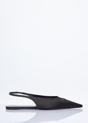 Prada Babylone Slingback Flats Black pra0258025