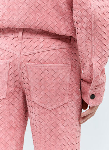 Bottega Veneta Intrecciato Suede Pants Pink bov0157001