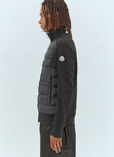 Moncler パデッド ジップアップ カーディガン ブラック mon0158024