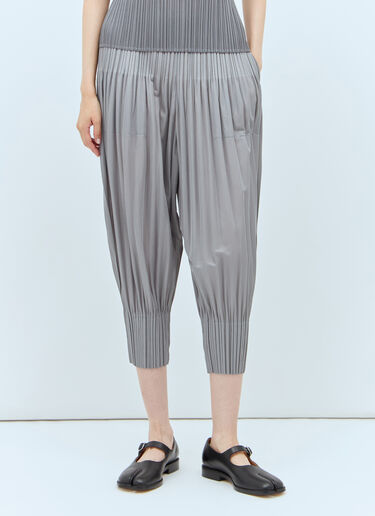 Pleats Please Issey Miyake Pleated Balloon Pants Grey plp0257036