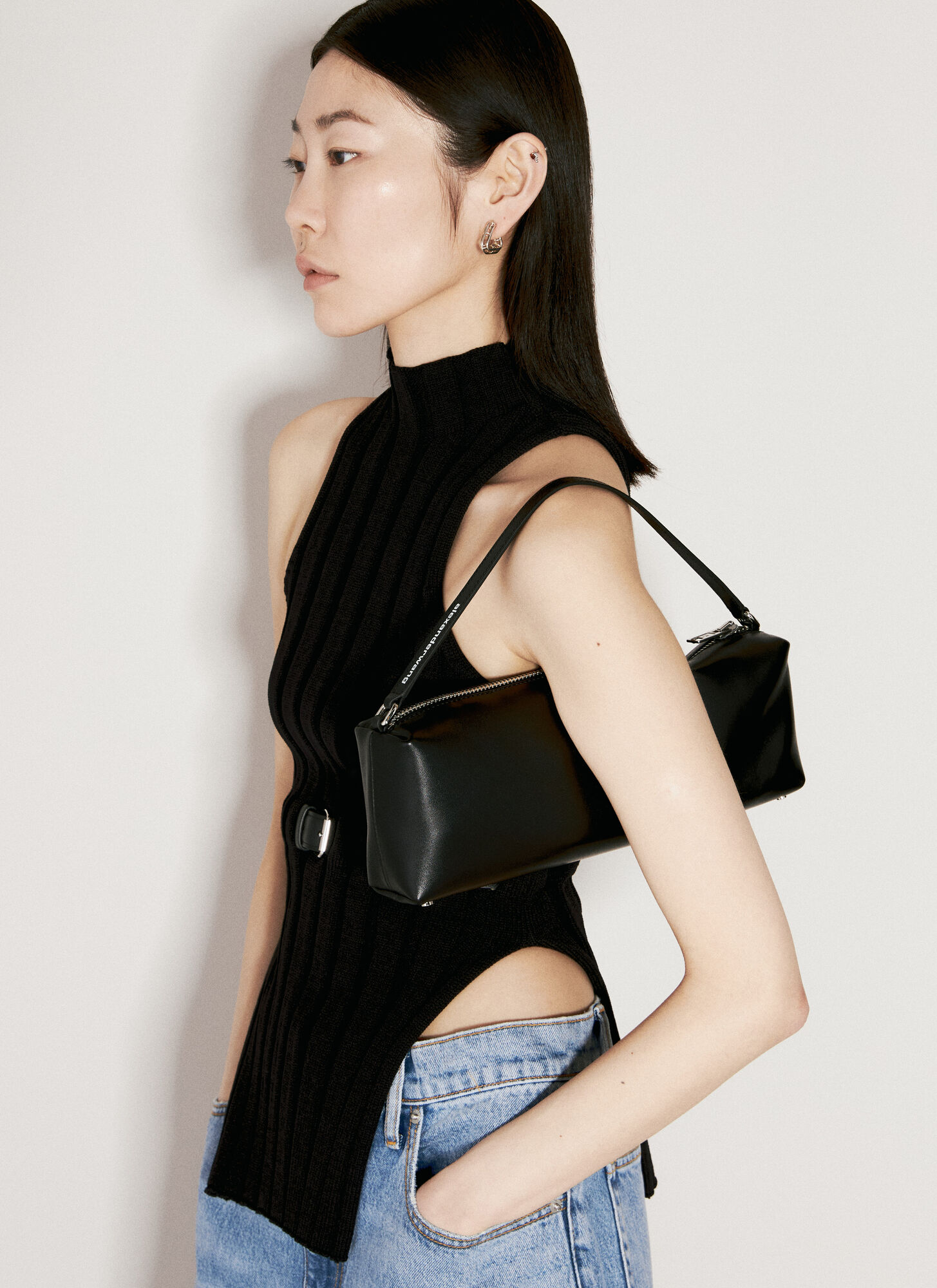 Shop Alexander Wang Heiress Flex Handbag In Black