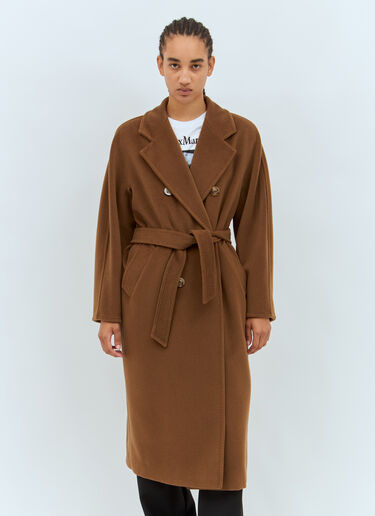 Max Mara Madame 101801 Coat Brown max0257013