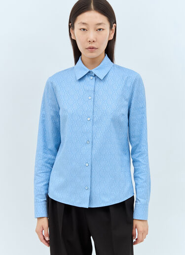 Gucci Interlocking G Shirt Blue guc0257034