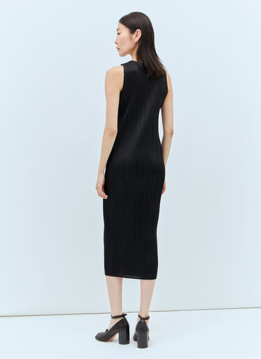 Pleats Please Issey Miyake Pleated Midi Dress Black plp0256016