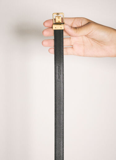 Saint Laurent Cassandre Patent Belt Black sla0257072