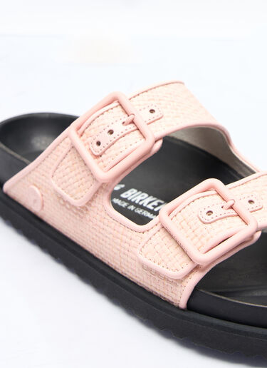 Birkenstock 1774 Arizona Raffia Luxe Sandals Pink brs0258001