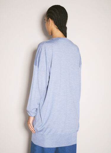 Marni Wool And Silk Sweater Blue mni0257006