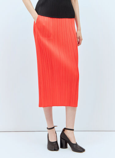 Pleats Please Issey Miyake Monthly Colors: April 中长半身裙 橙色 plp0257005