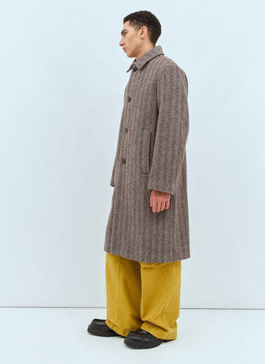 Dries Van Noten Rank 人字纹大衣 棕色 dvn0158001