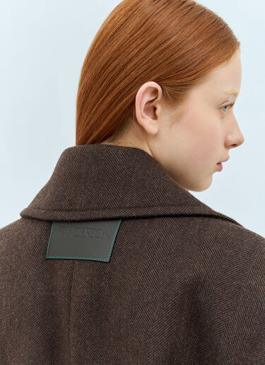 JW Anderson Turn-Up Cuffs Oversized Coat Brown jwa0258001