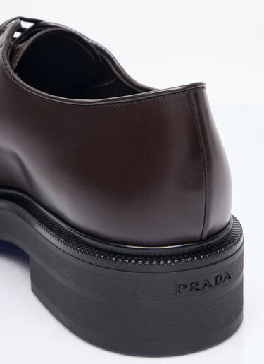 Prada レザーレースアップシューズ  ブラウン pra0158015