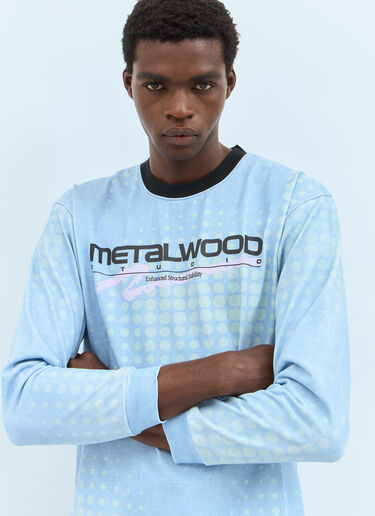 Metalwood Studio Moto Heavyweight Long-Sleeve T-Shirt Blue met0156011