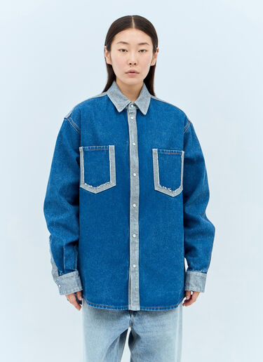 Marni Contrast Denim Shirt Blue mni0257002