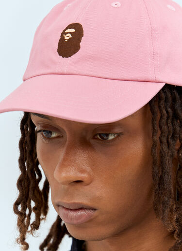 A BATHING APE® Ape Head Panel Baseball Cap Pink aba0156014