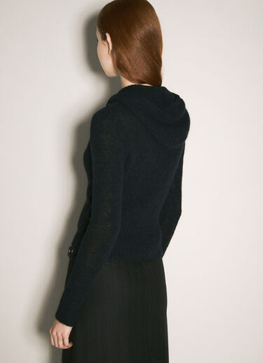 Our Legacy Compact Hooded Zip-Up Cardigan Black our0258005