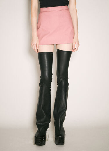 Rick Owens Coated Mini Skirt Pink ric0258005