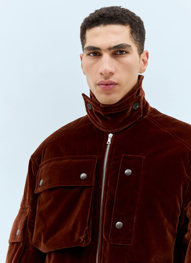 Dries Van Noten Vilburn Velvet Jacket Brown dvn0158005