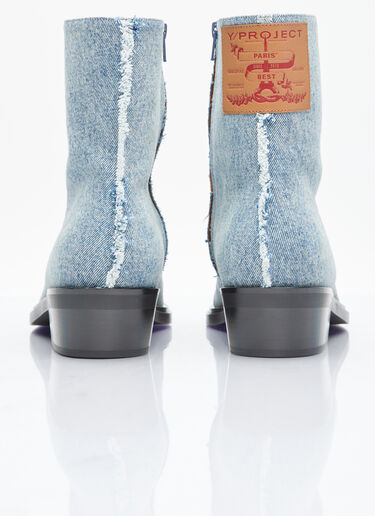 Y/Project Denim Ankle Boots Light Blue ypr0153015