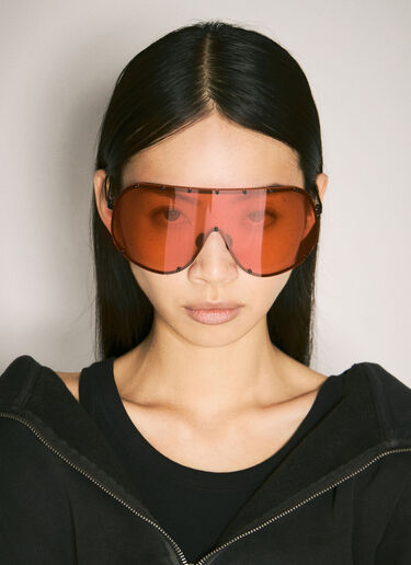 Rick Owens Shield Sunglasses Red ris0357004