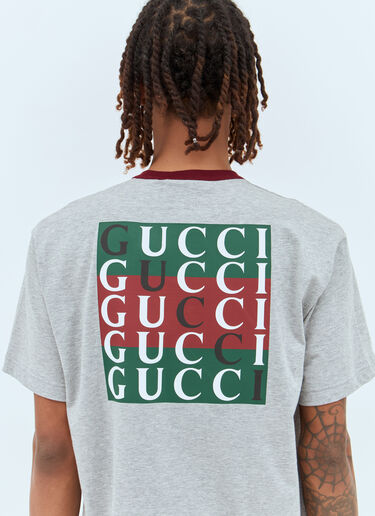 Gucci 互扣字母 G T 恤  灰色 guc0157037