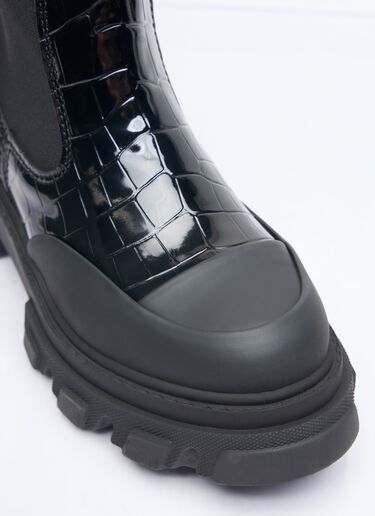 Ganni Cleated Mid Chelsea Boot Black gan0258044