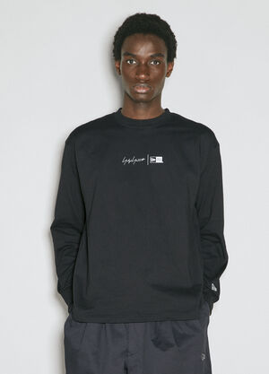 Yohji Yamamoto x NE Logo Print Sweatshirt Black yoy0158005