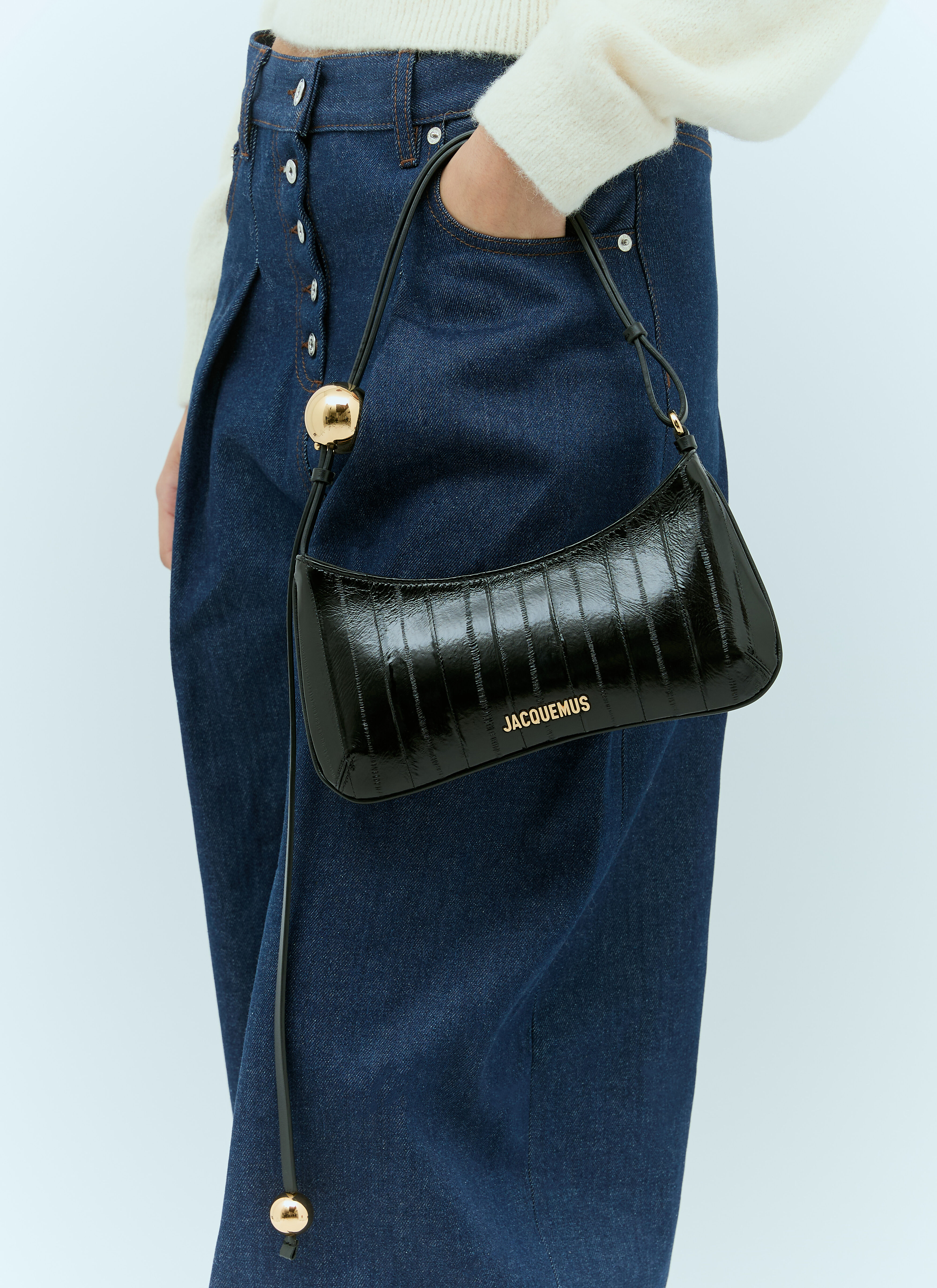 Jacquemus Women's Le Bisou Perle Shoulder Bag in Black | LN-CC®