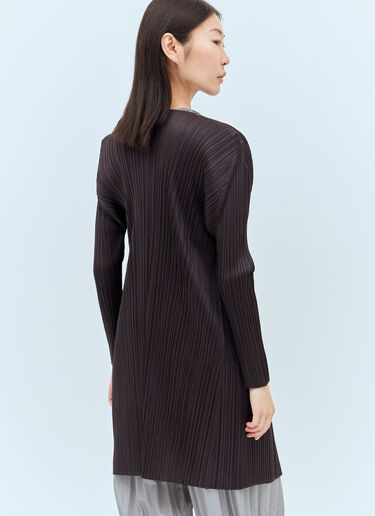 Pleats Please Issey Miyake April Long Cardigan Black plp0257006