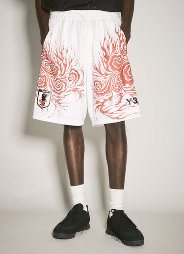 Y-3 JFA Logo Print Shorts White yjf0158007