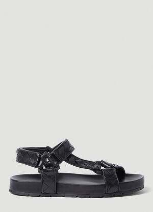 Saint Laurent Intrecciato Sandals Black sla0158013