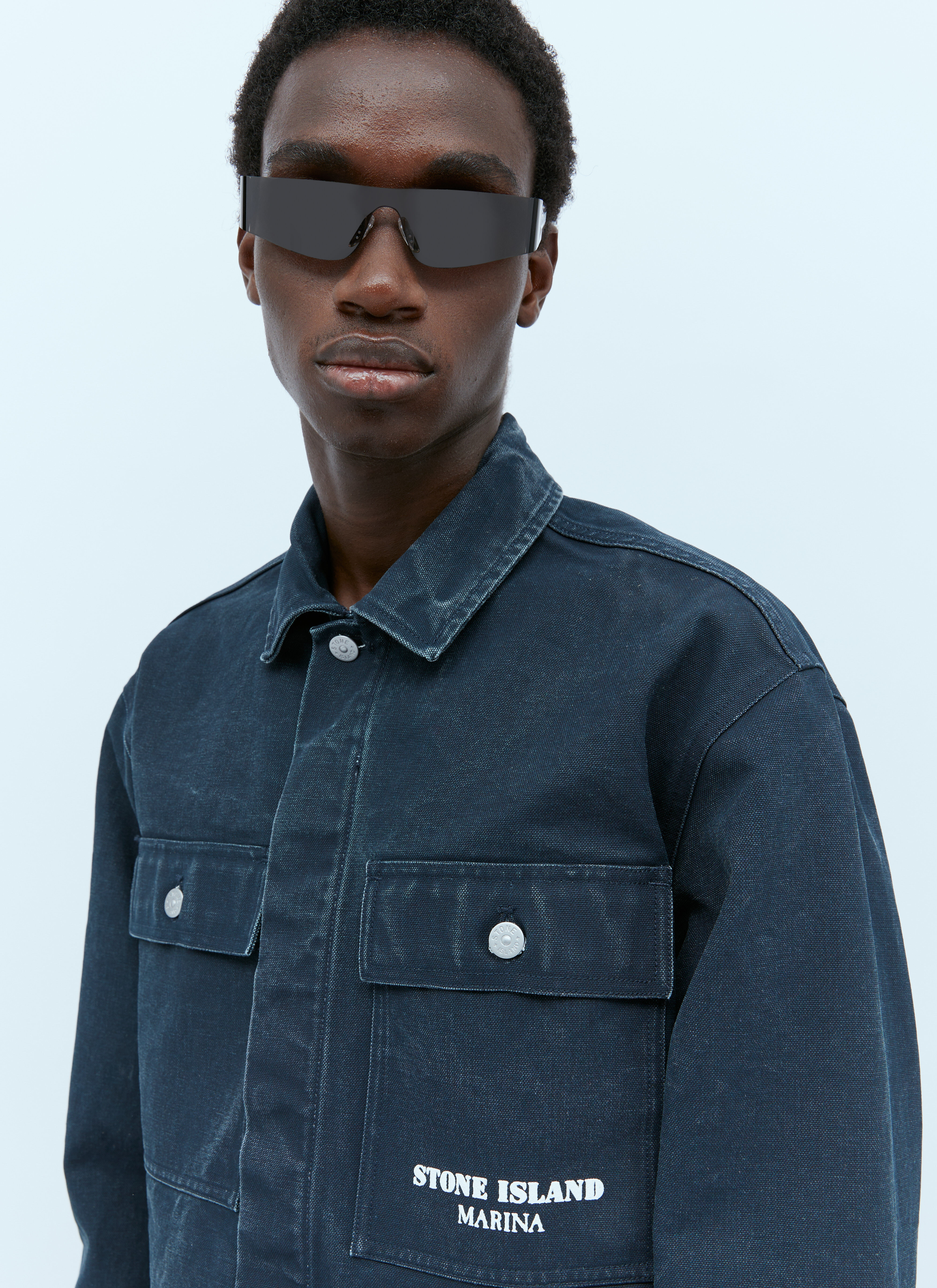 Stone Island Marina Overshirt In Navy | ModeSens