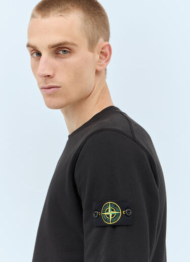 Stone Island 徽标贴饰运动衫 黑色 sto0158043