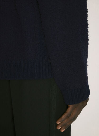 Yohji Yamamoto Textured Knit Cardigan Navy yoy0158008