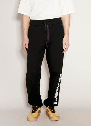 Lanvin Logo Embroidered Track Pants Brown lnv0157001