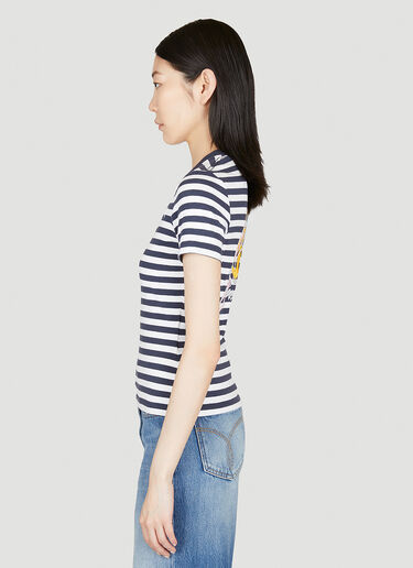 Versace Nautical Stripe T-Shirt Blue ver0255009