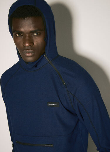 District Vision Hooded Running Mudlayer Sweater Navy dtv0158005