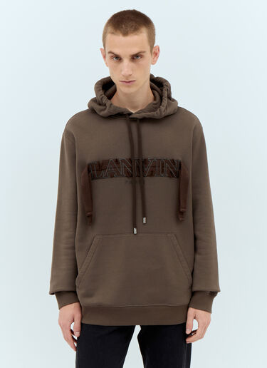 Lanvin Curb Hooded Sweatshirt Brown lnv0157001