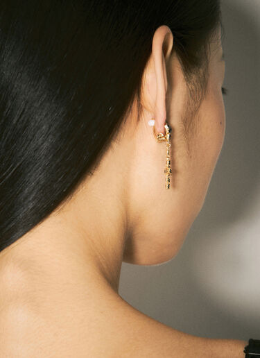 Dolce & Gabbana Drop Earrings with Cross Gold dol0258011