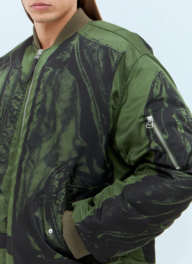 Jean Paul Gaultier Trompe L'Oeil Bomber Jacket Green jpg0357004