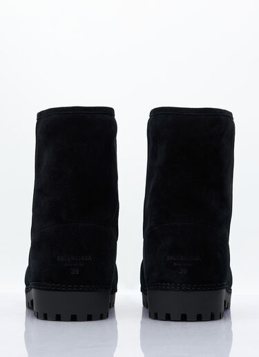 Balenciaga Alaska Faux-Fur Low Boots Black bal0257030