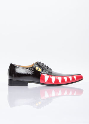 Prada Crocodile Lace-Up Shoes Black pra0154010