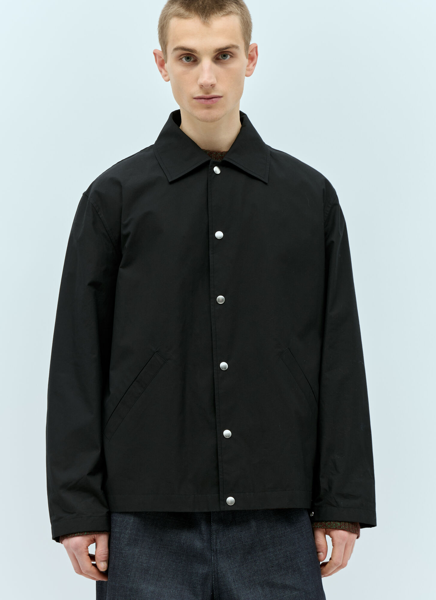 Shop Jil Sander Snap Overshirt In Black