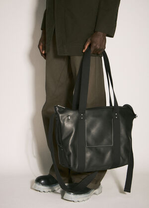 Rick Owens Leather Trolley Tote Bag Brown ric0157016