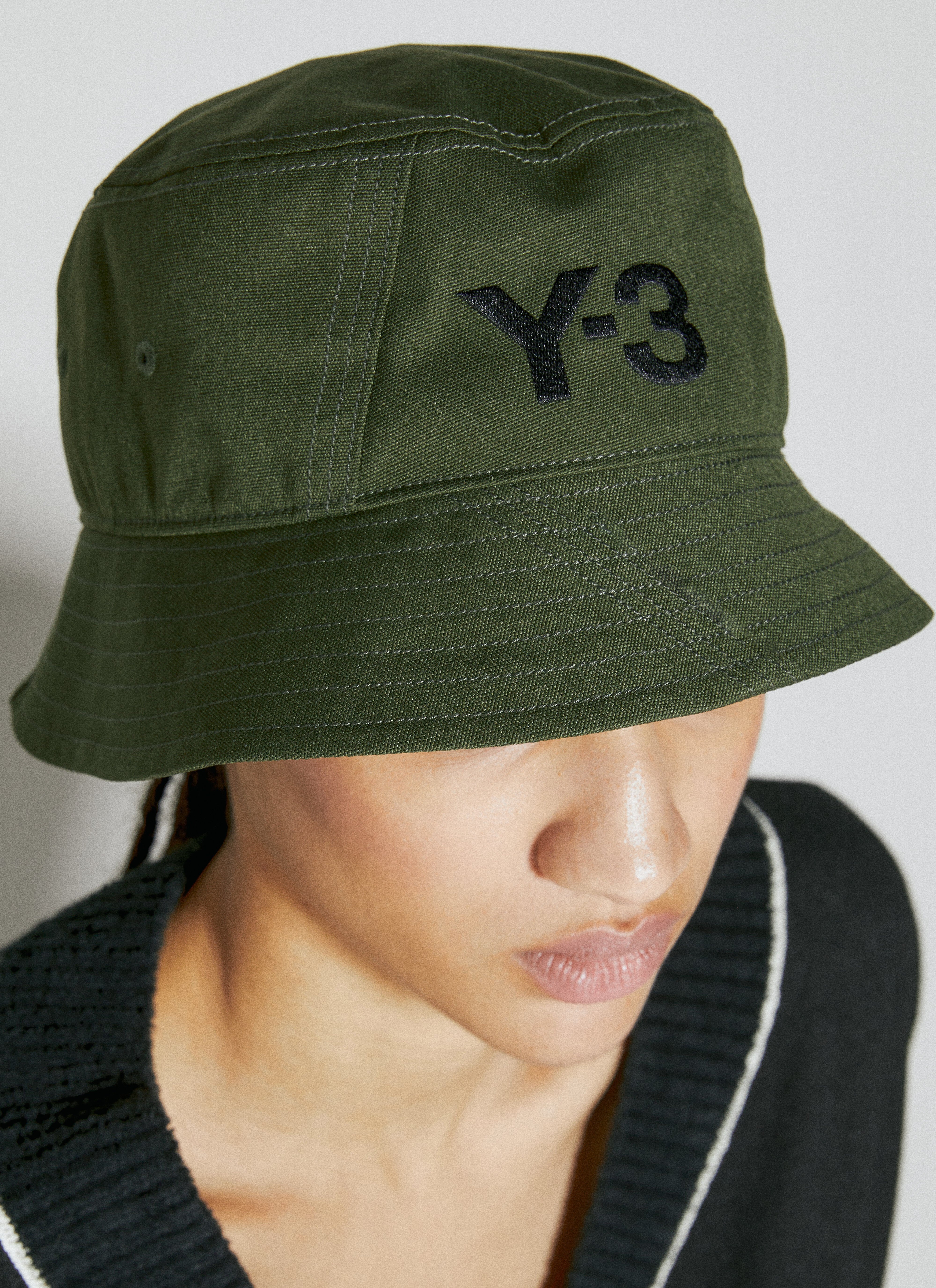 Y-3 徽标刺绣渔夫帽 黑色 yyy0356010