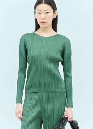 Pleats Please Issey Miyake Monthly Colors: December Top Green plp0256008