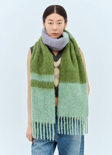 Marni Logo Patch Scarf Green mni0257018