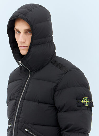 Stone Island Hooded Down Jacket Black sto0158018