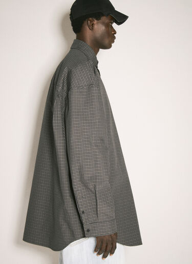 Balenciaga Checked Outerwear Shirt Grey bal0157024