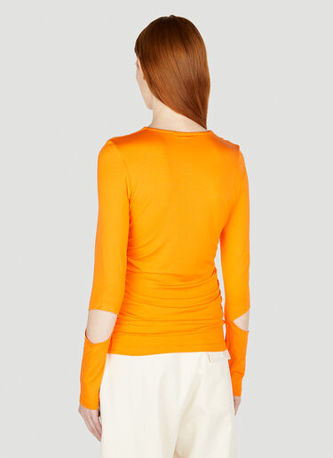 GANNI 镂空长袖上衣 橙色 gan0252011