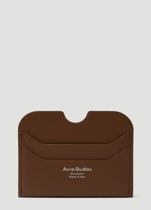 Acne Studios Logo Print Card Holder Black acn0355013